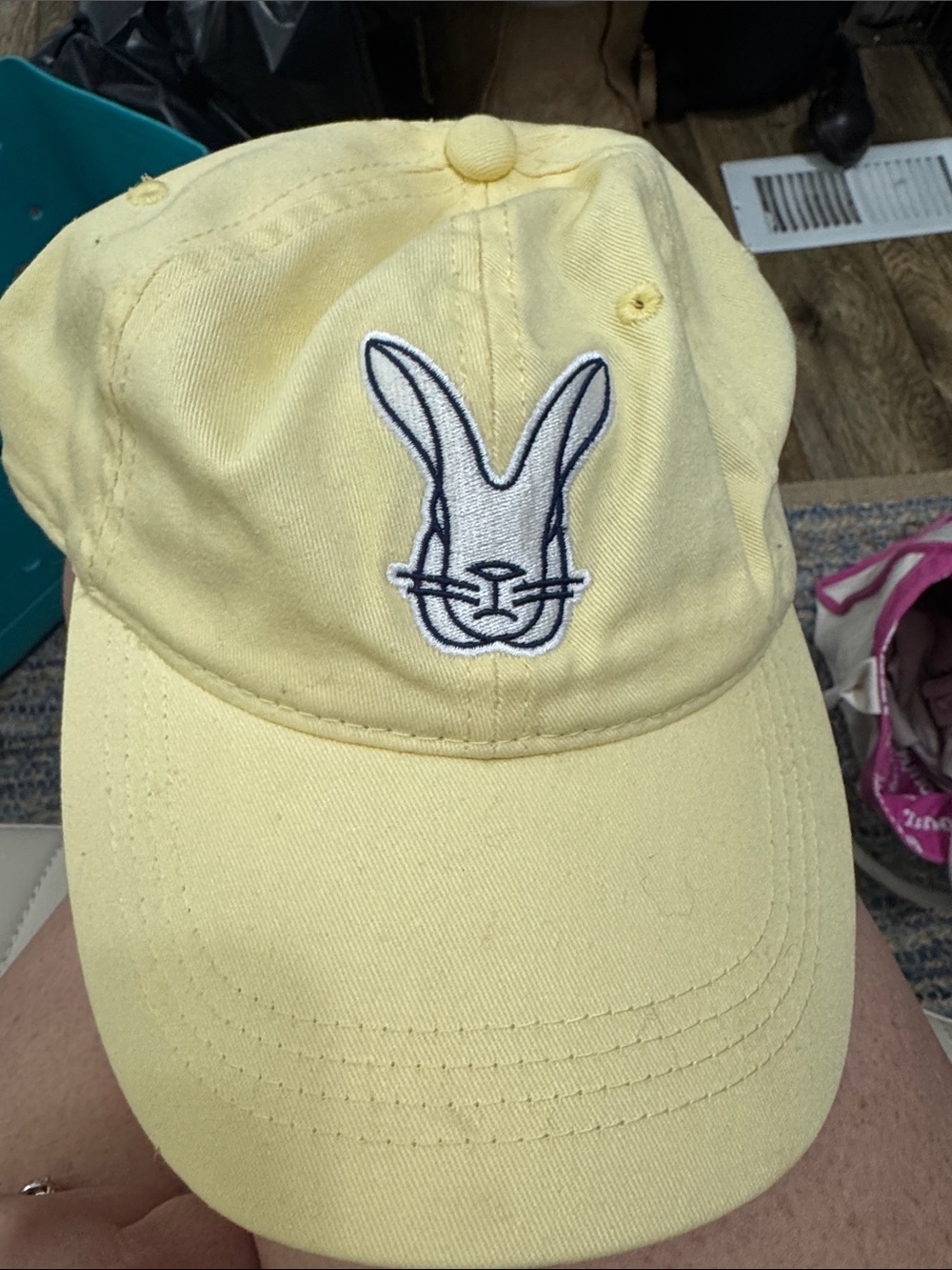 Rabbit Hole Yellow Bunny Embroidered Cap